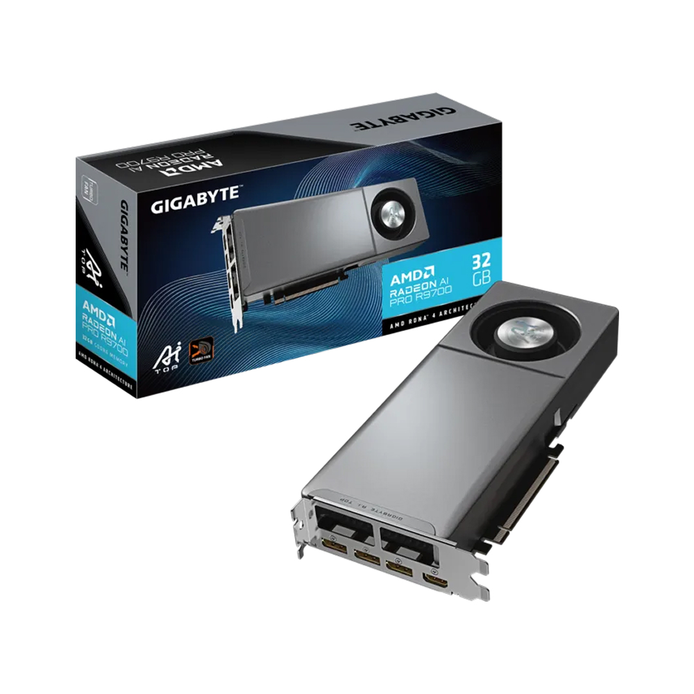 Gigabyte Radeon AI PRO R9700 32GB GDDR6 Graphics Card