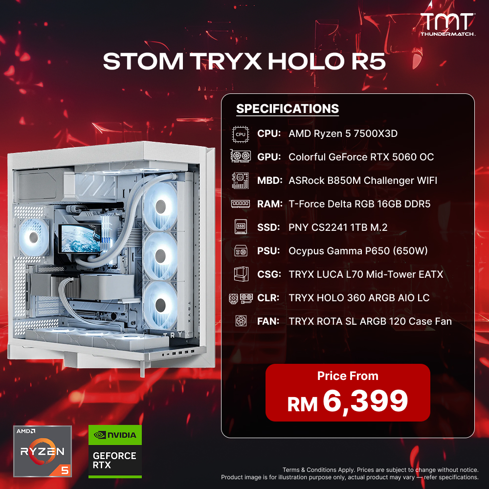 STOM TRYX HOLO R5 - PC Build Package