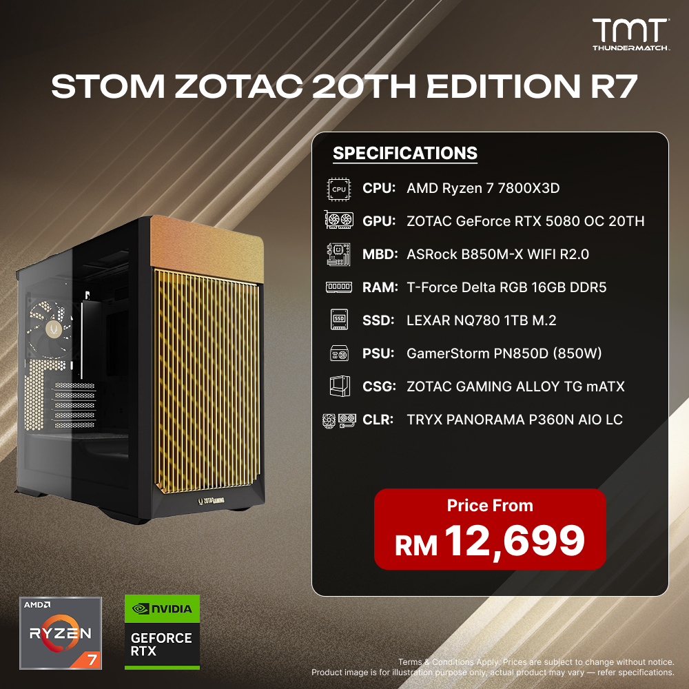 STOM ZOTAC 20TH EDITION R7 - PC Build Package