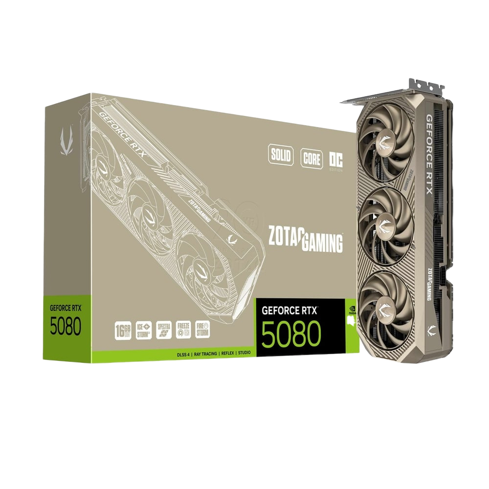 ZOTAC GAMING GeForce RTX 5080 SOLID CORE OC 16GB GDDR7 20th Anniversary Edition