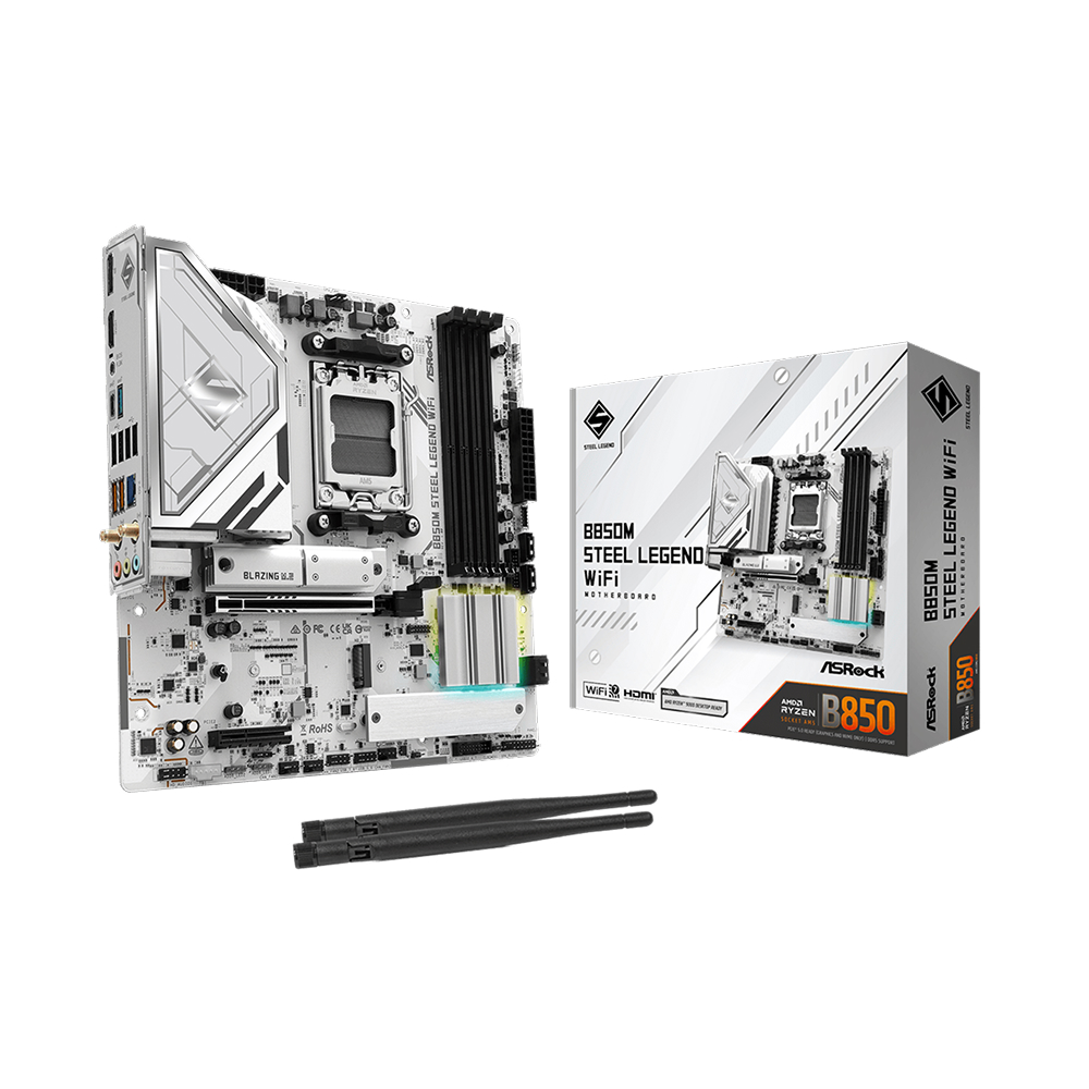 ASRock B850M Steel Legend WIFI AM5 mATX Motherboard