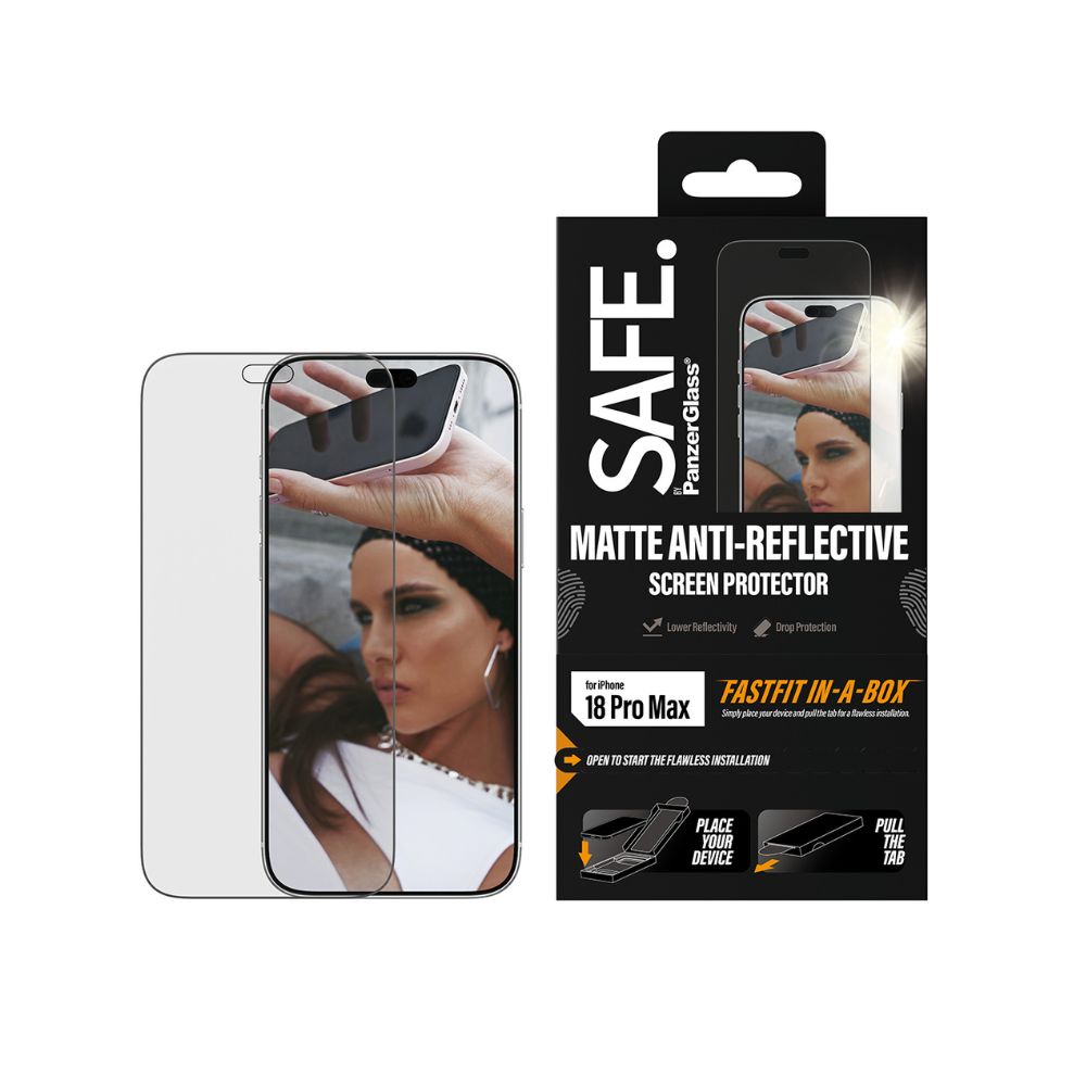 SAFE. by PanzerGlass&reg; Screen Protector iPhone 18 Series | Ultra-Wide Fit w. Fast Fit In A Box