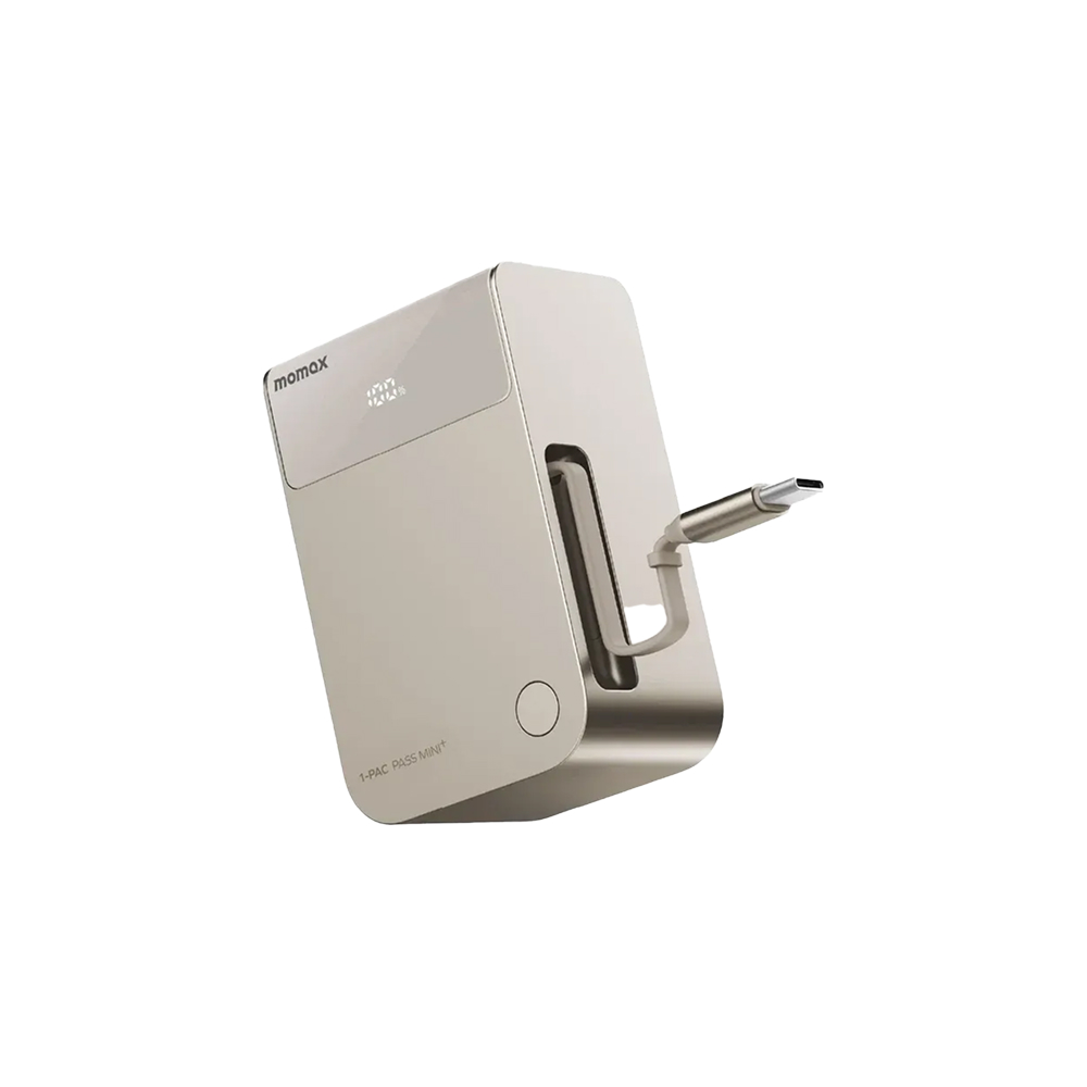 Momax 1-Pac Pass Mini+ CCC Battery Pack with Built-in Retractable Cable