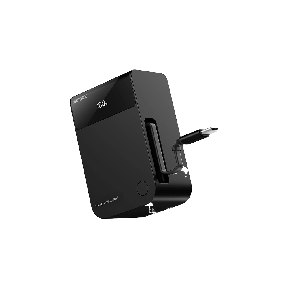 Momax 1-Pac Pass Mini+ CCC Battery Pack with Built-in Retractable Cable