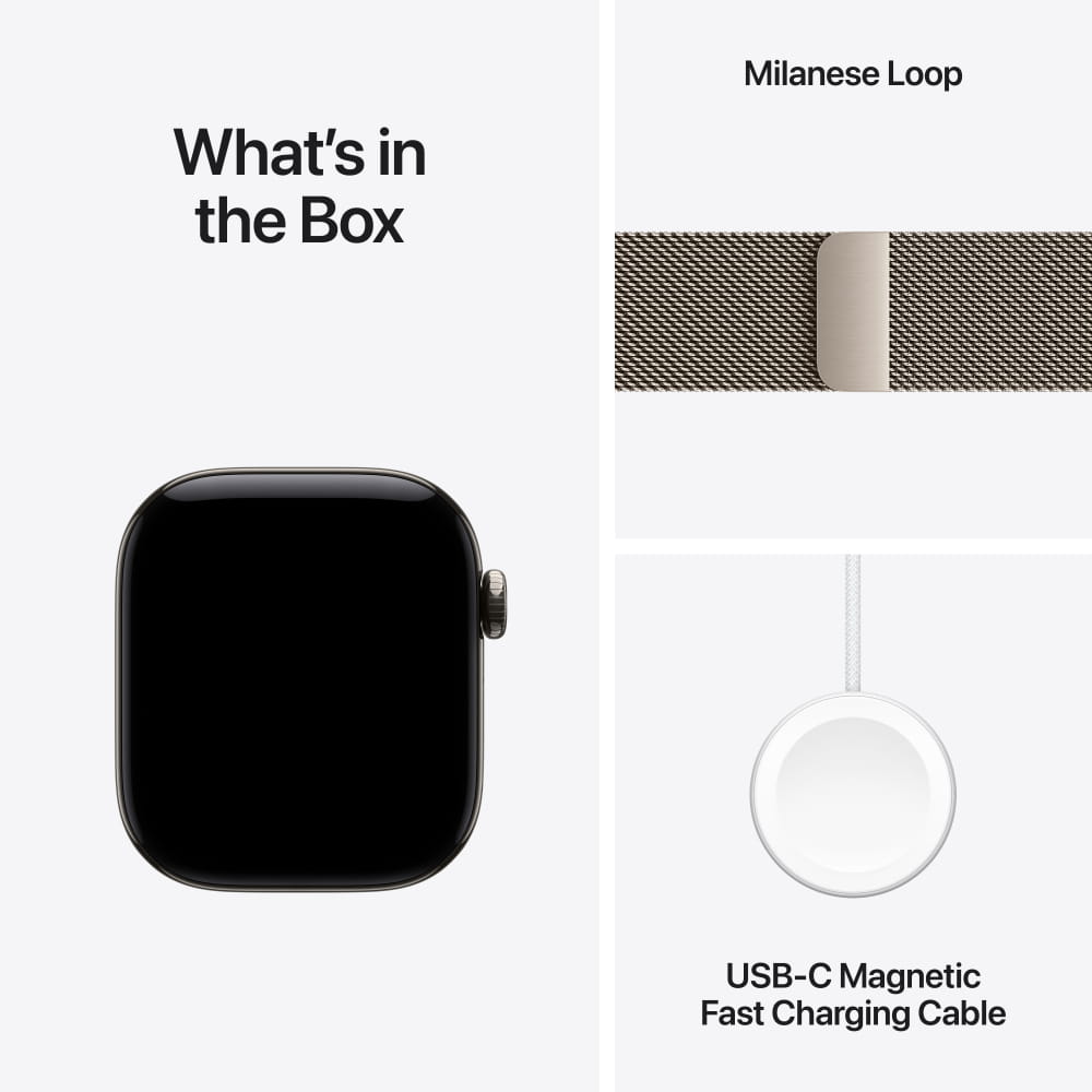 Apple Watch Series 12 Titanium Case with Milanese Loop (GPS + Celullar)