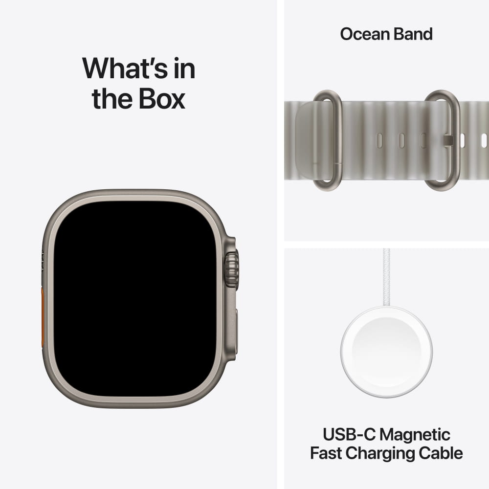 Apple Watch Ultra 4 Titanium Case with Ocean Band (GPS + Cellular)