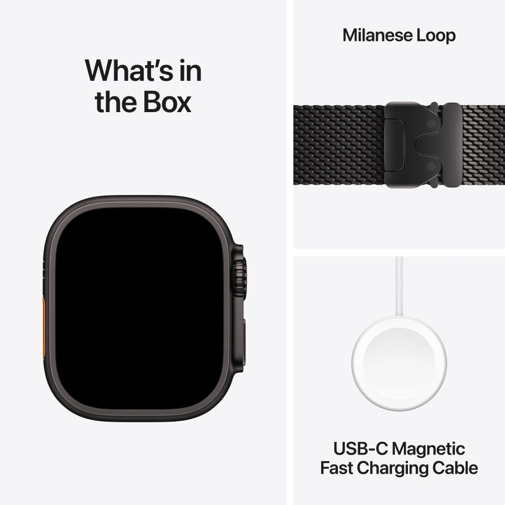 Apple Watch Ultra 4 Titanium Case with Titanium Milanese Loop (GPS + Cellular)
