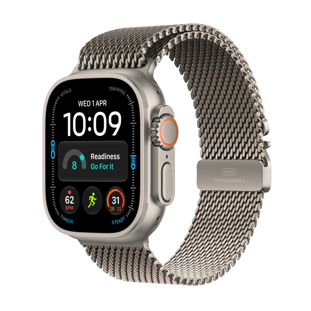 Apple Watch Ultra 4 Titanium Case with Titanium Milanese Loop (GPS + Cellular)