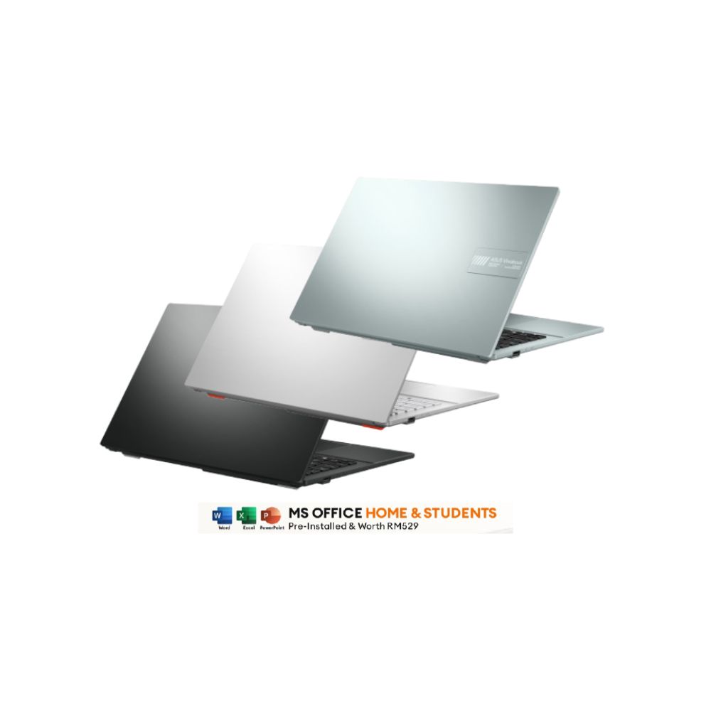 ASUS Vivobook Go E1504F-ABQ050WSP Black / 51WSP Silver / 52WSP Green Gray Laptop | AMD Ryzen 5 40 | 16GB RAM 512GB SSD | 15.6" FHD | MS OFFICE | W11 | 2 Yrs Wrrnty | Bag GDT
