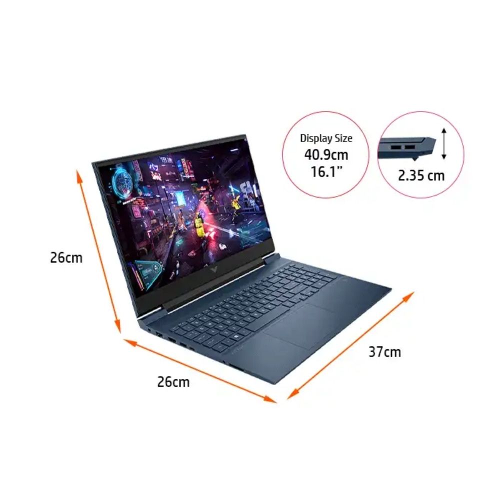 HP Victus 16-d1069TX 6J9D8PA Gaming Laptop | i5-12500H | 8GB RAM 512GB SSD | 16.1" FHD 144Hz | RTX™3050 | W11 | BAG