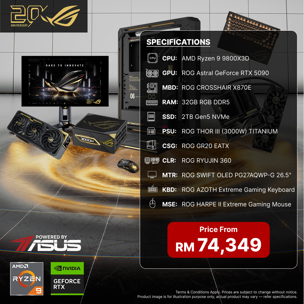 ASUS ROG 20TH EDITION - PC Build Package (Powered by ASUS)
