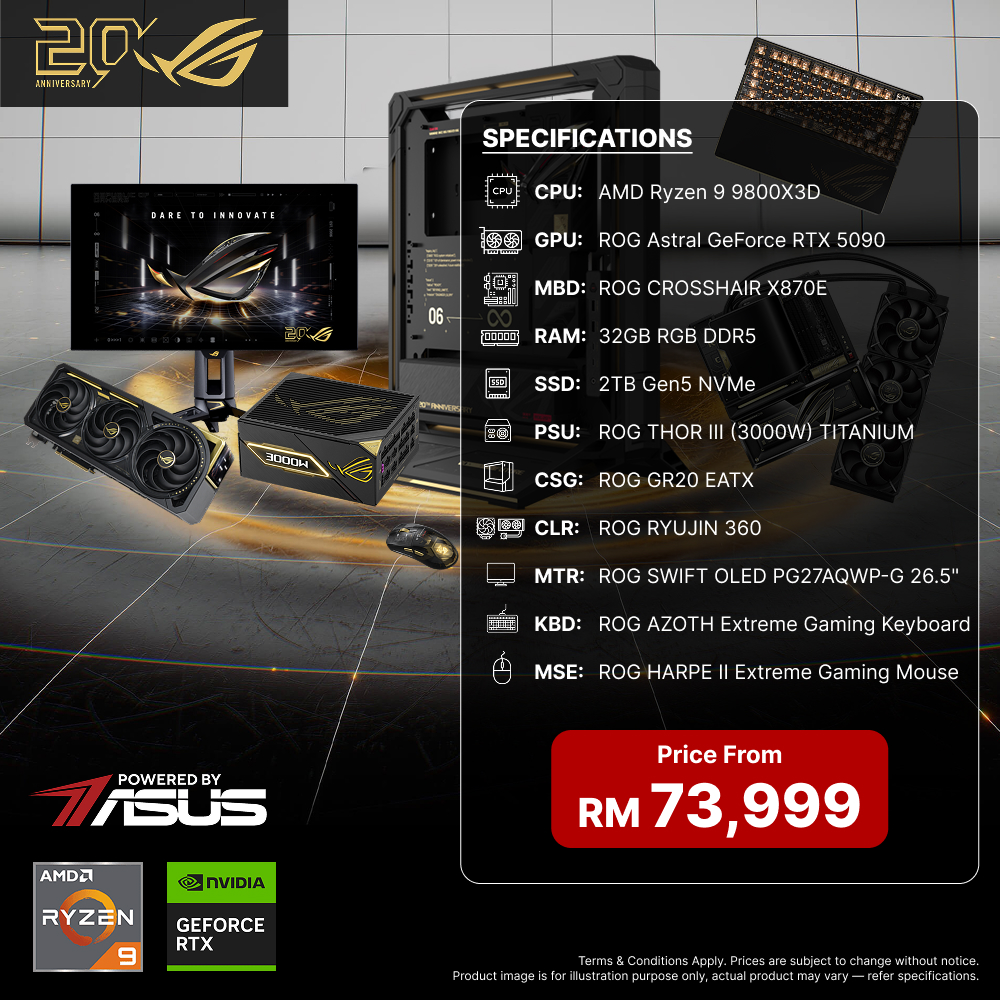 ASUS ROG 20TH EDITION - PC Build Package (Powered by ASUS)