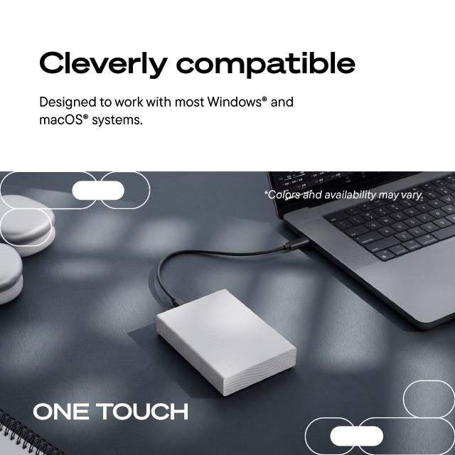 Seagate One Touch USB-C with Password External Hard Disk