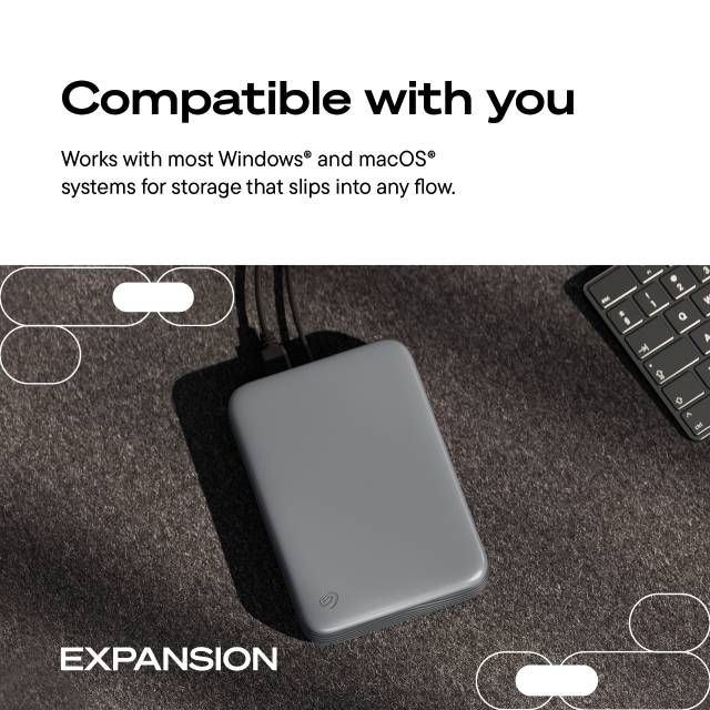 SEAGATE Expansion Desktop Drive USB-C 3.5" External Hard Disk