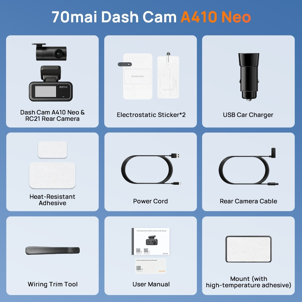 70mai Dashcam A410 Neo Set
