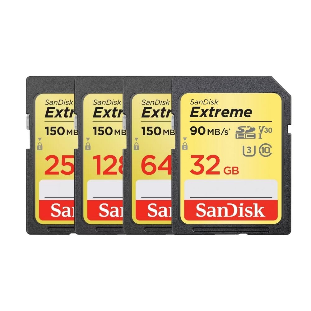 SanDisk SD Card Secure Digital Extreme UHS-I C10 V30 U3 Memory Card