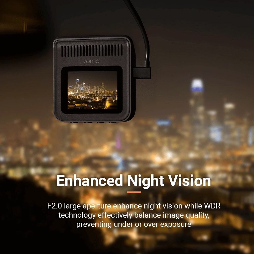 70mai A400 Car Recorder Night Vision Rear Dash Cam QHD 1440P