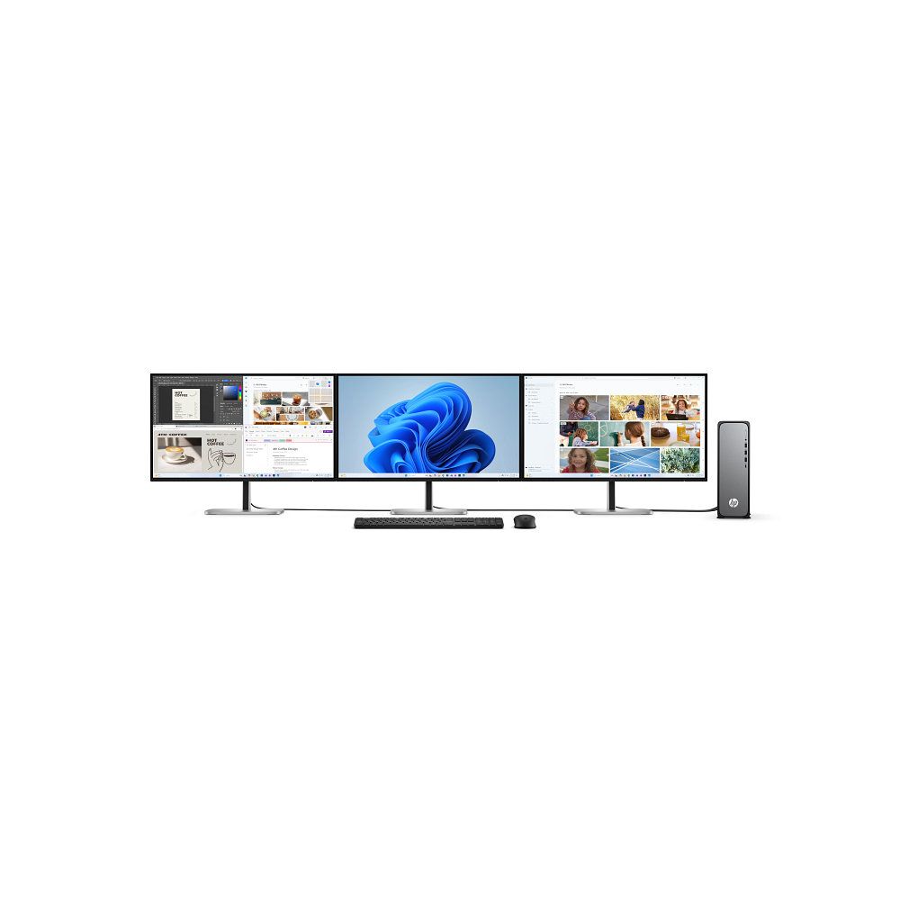 HP OmniDesk Slim S04-0004d(Meteor Silver) Desktop | AMD Ryzen 7 7446HS 3.50~4.70Ghz | 8GB RAM 512GB SSD