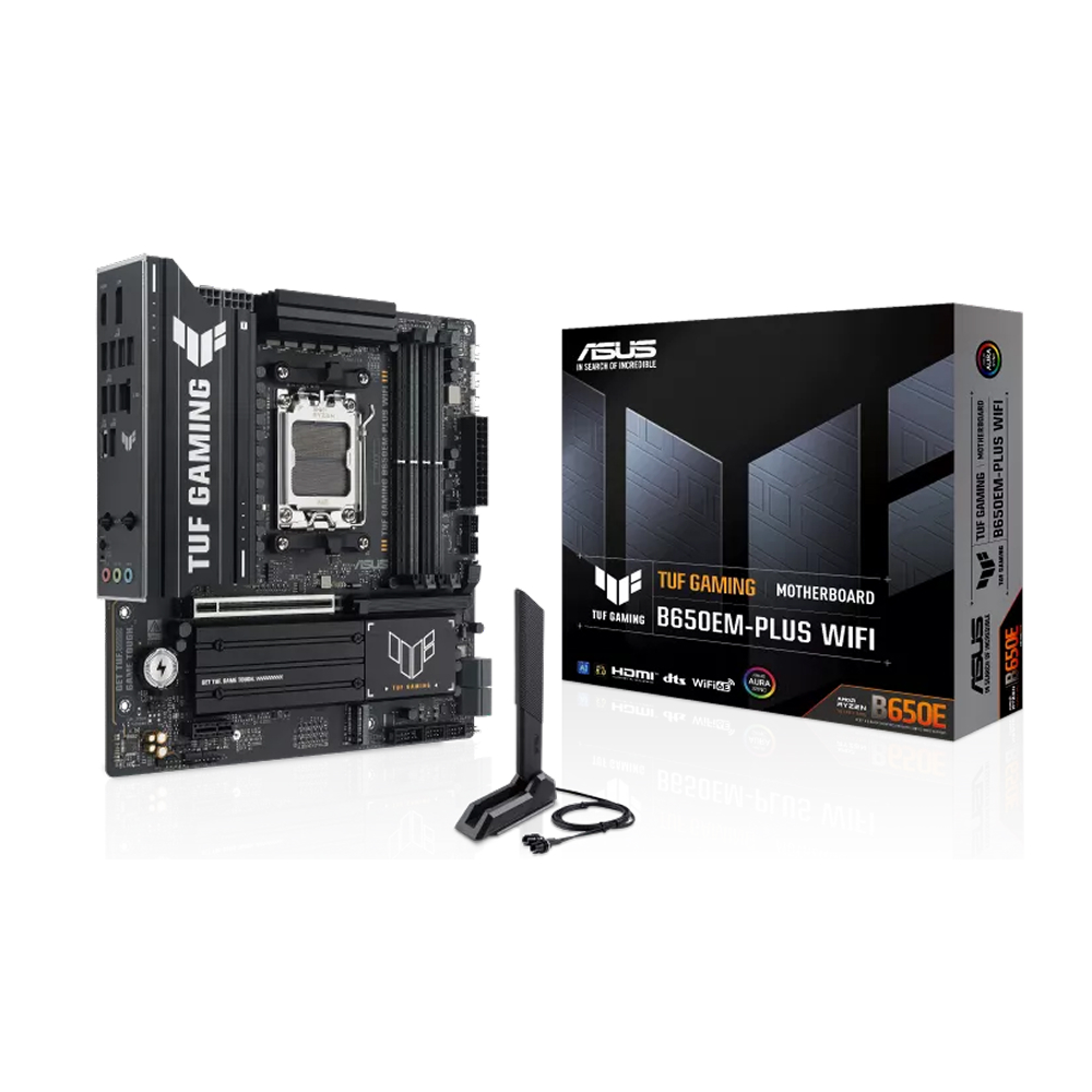 ASUS TUF GAMING B650EM-PLUS WIFI AM5 mATX Motherboard