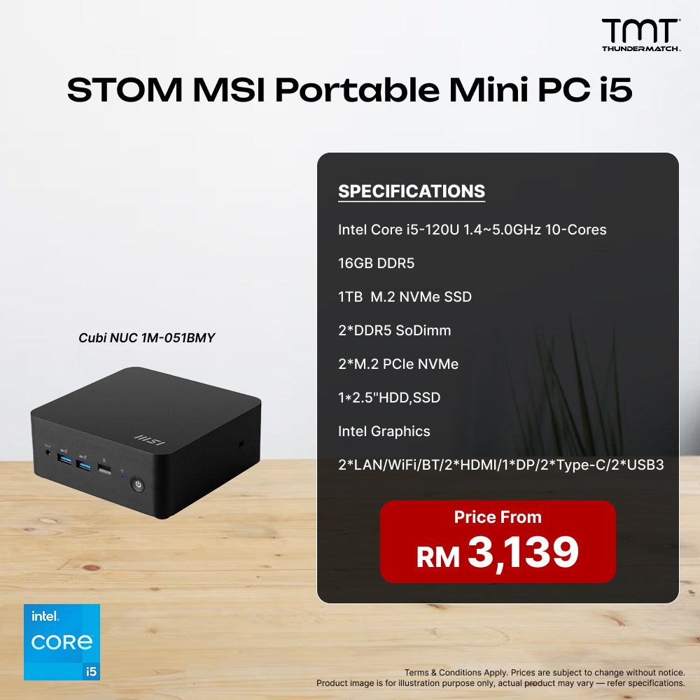 STOM MSI Portable Mini PC i5 - PC Package