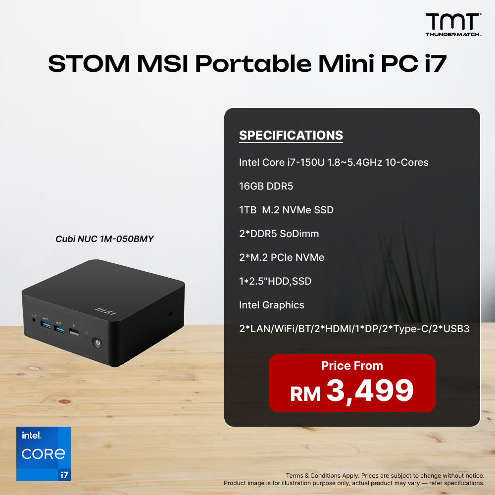 STOM MSI Portable Mini PC i7 - PC Package