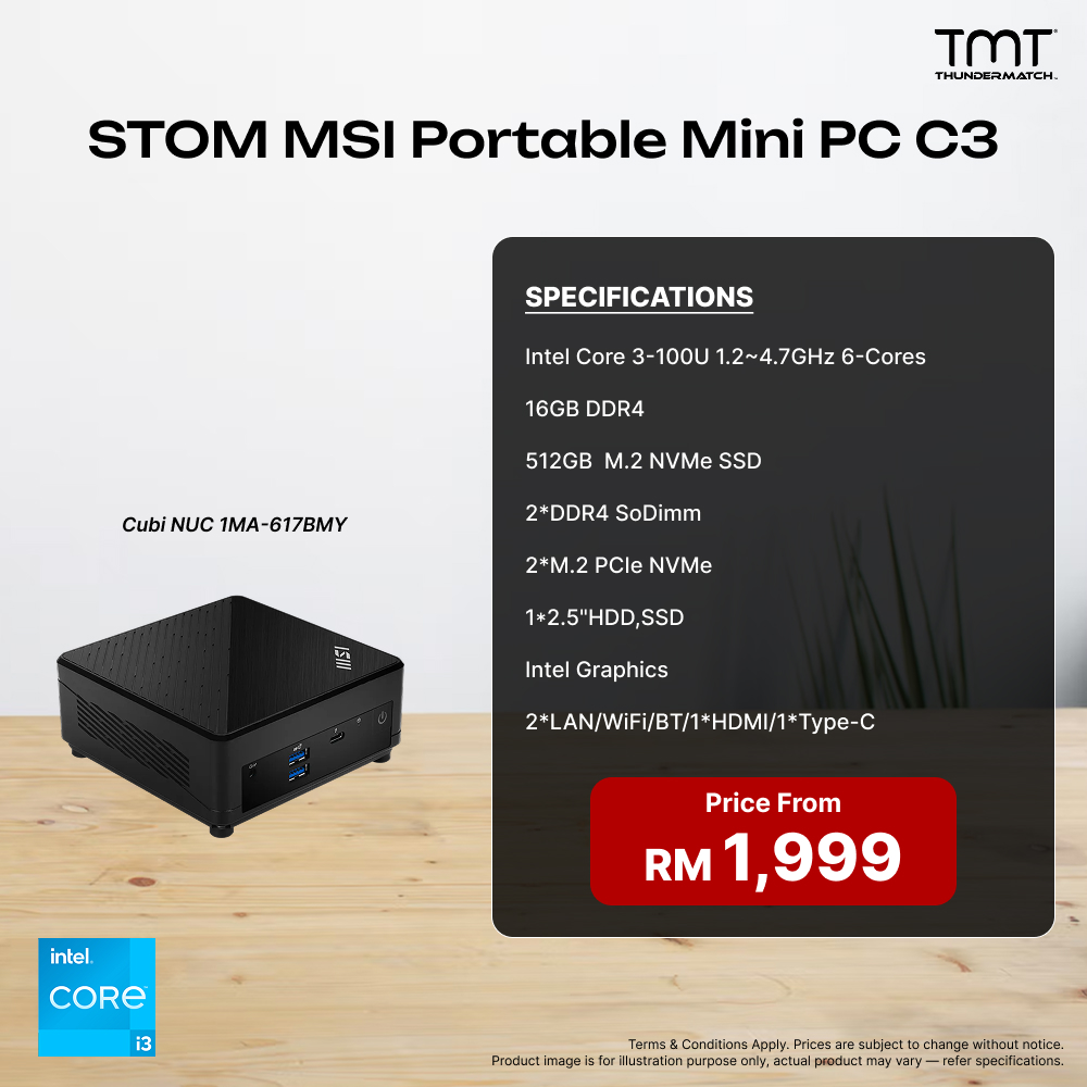 STOM MSI Portable Mini PC C3 - PC Package