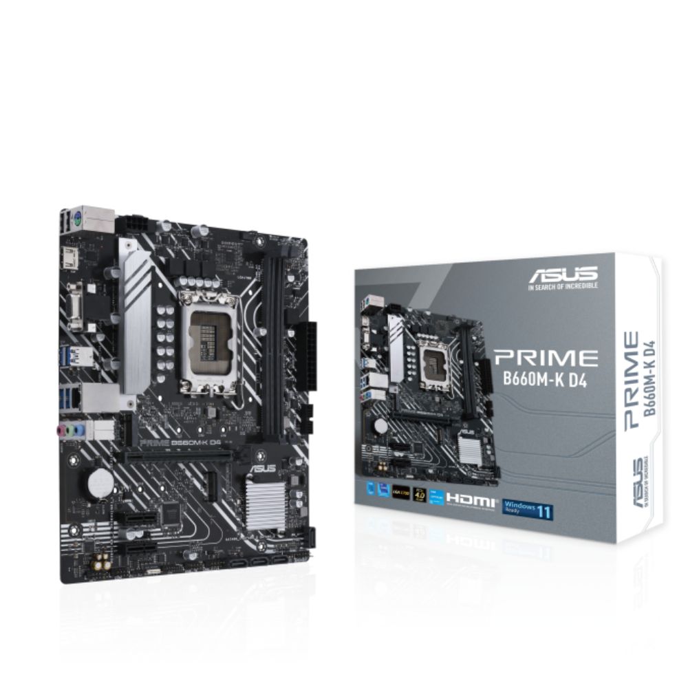 Asus LGA1700 Intel B660 PRIME B660M-K D4 mATX Motherboard