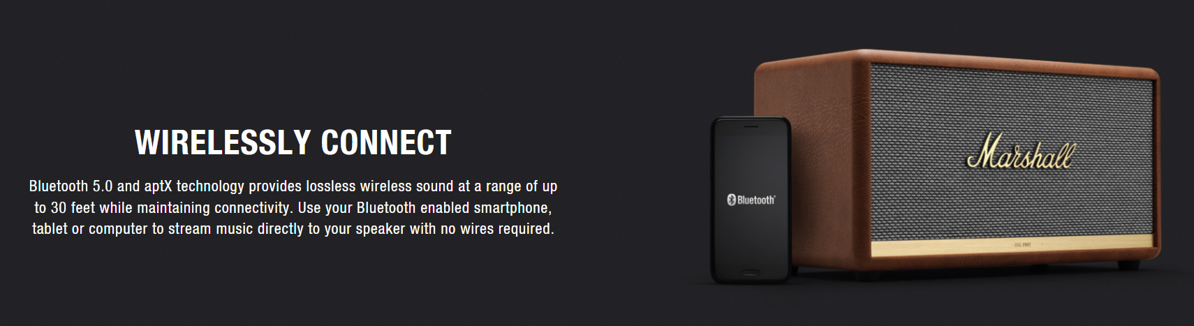 Marshall Stanmore II Bluetooth Speaker - Black / White (1 Year Warranty)