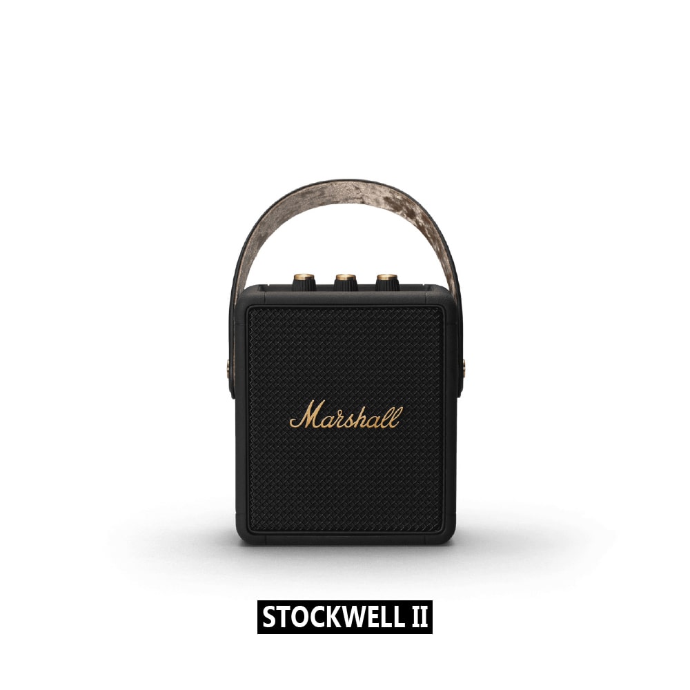 Marshall Stockwell II Portable Bluetooth Speaker - Black & Brass (1 Year Warranty)