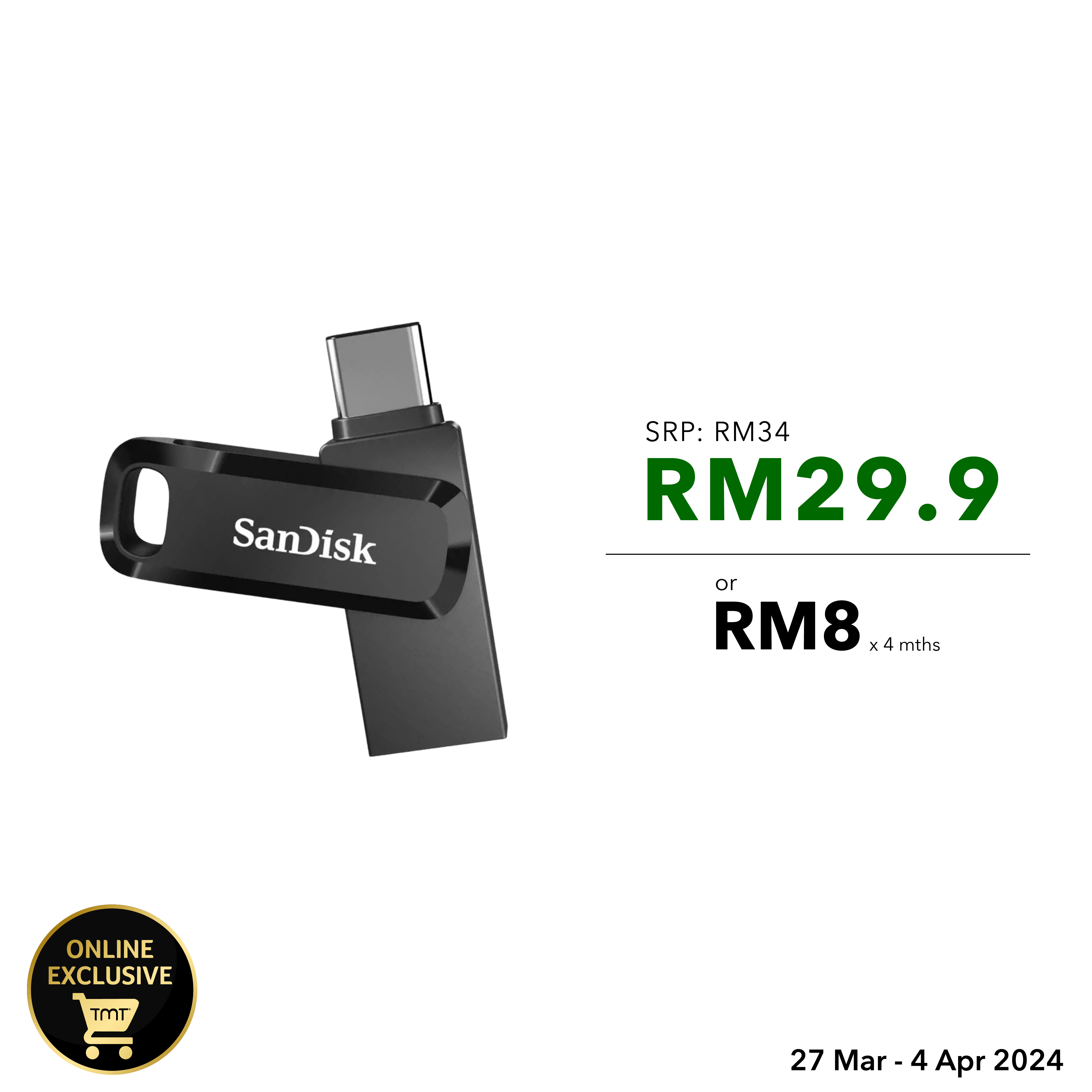SanDisk Ultra Dual Drive GO OTG Type-C USB 3.1 Flash Drive