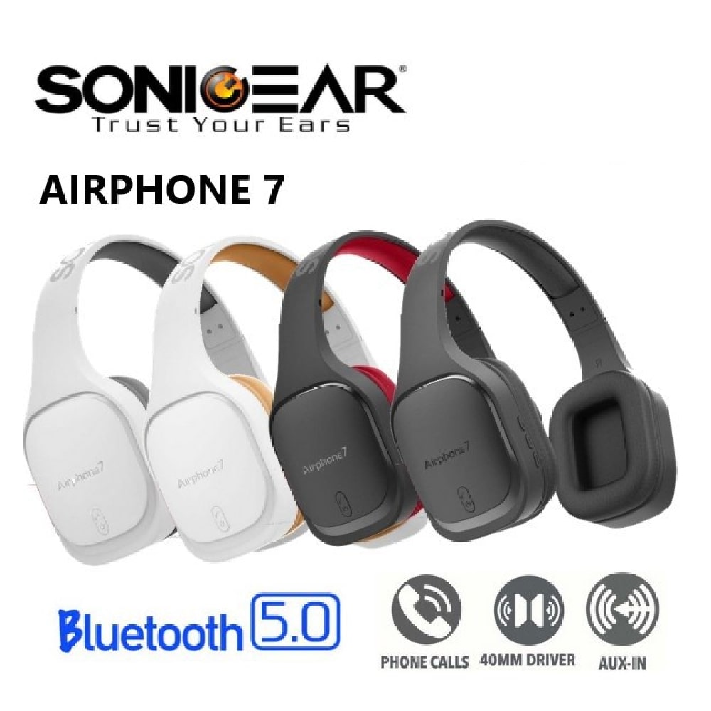 SonicGear Airphone 7 Stereo Bluetooth Headphones with Mic