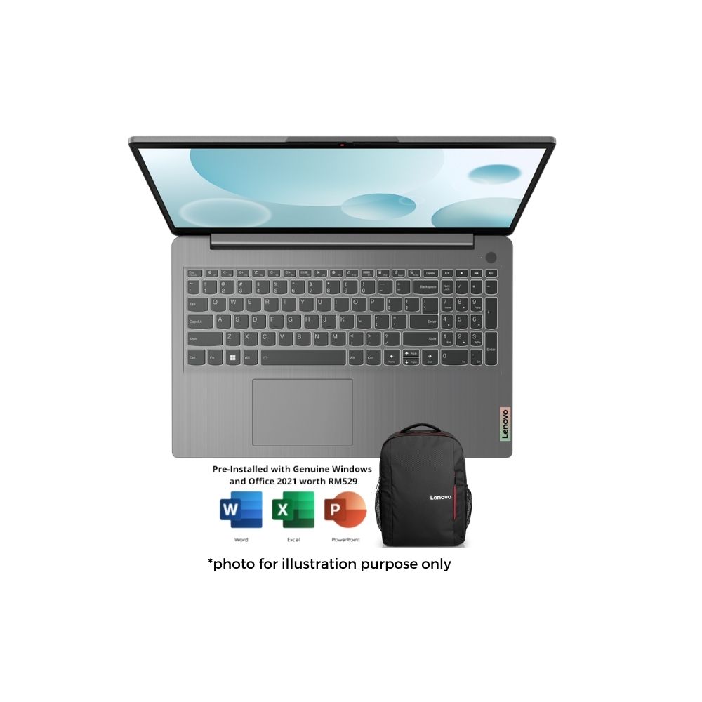 Lenovo IdeaPad 3 15IAU7 Laptop | i5-1235U | 8GB RAM 512GB SSD | 15.6" FHD | W11 | MS OFFICE + BAG