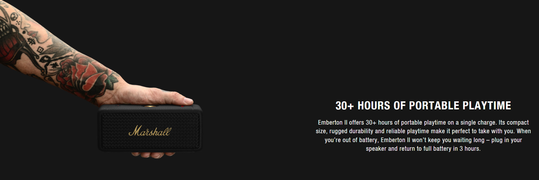 Marshall Emberton II Portable Bluetooth Speaker (1 Year Warranty)
