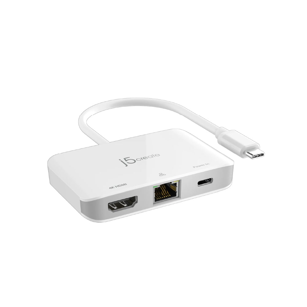 J5Create USB-C to 4K HDMI™ Ethernet Adapter with 100W PD (JCA351)