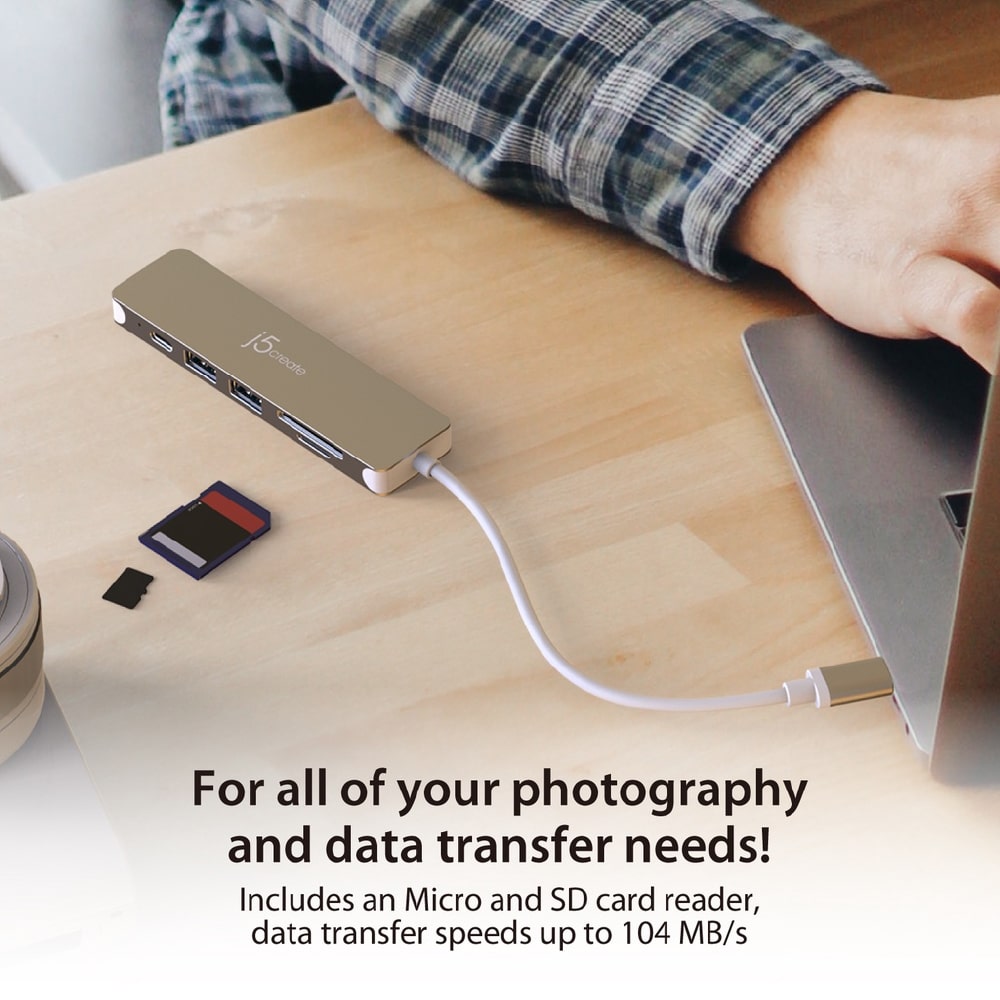 J5Create USB-C 6-in-1 4K HDMI™ Multi-Port Hub (JCD353)