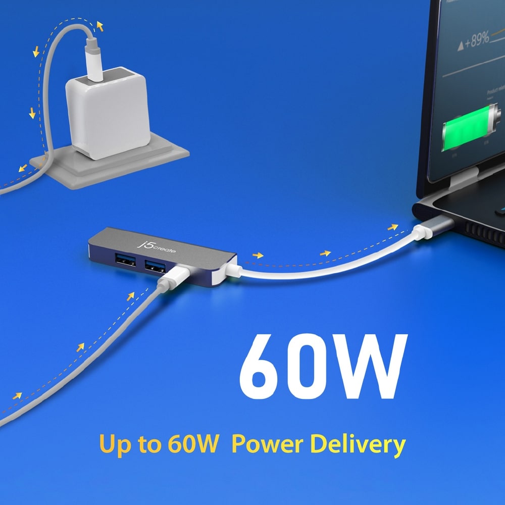 J5Create USB-C 5-in-1 4K HDMI™ Multi-Port Hub with Power Delivery (JCD371)