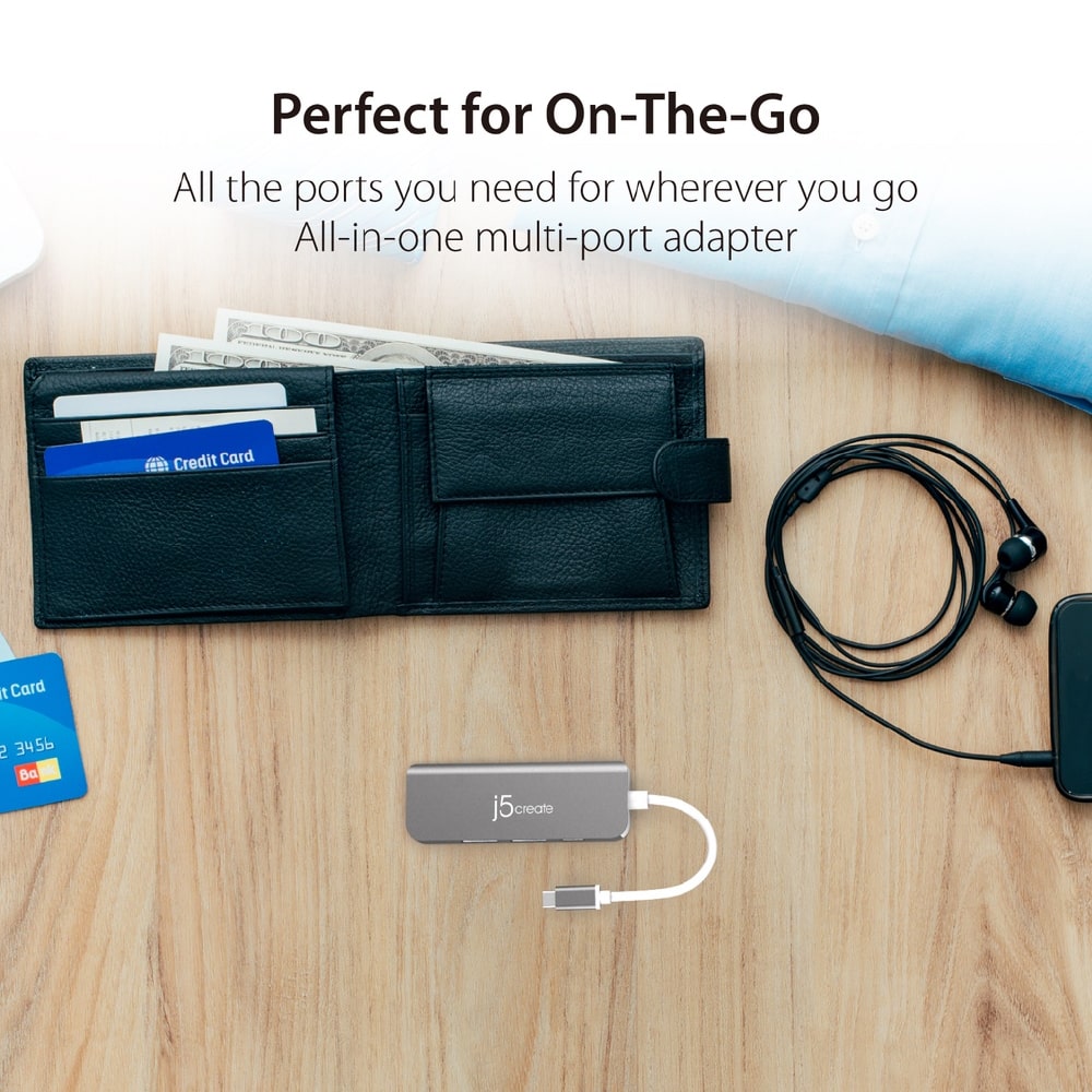 J5Create USB-C 5-in-1 4K HDMI™ Multi-Port Hub with Power Delivery (JCD371)