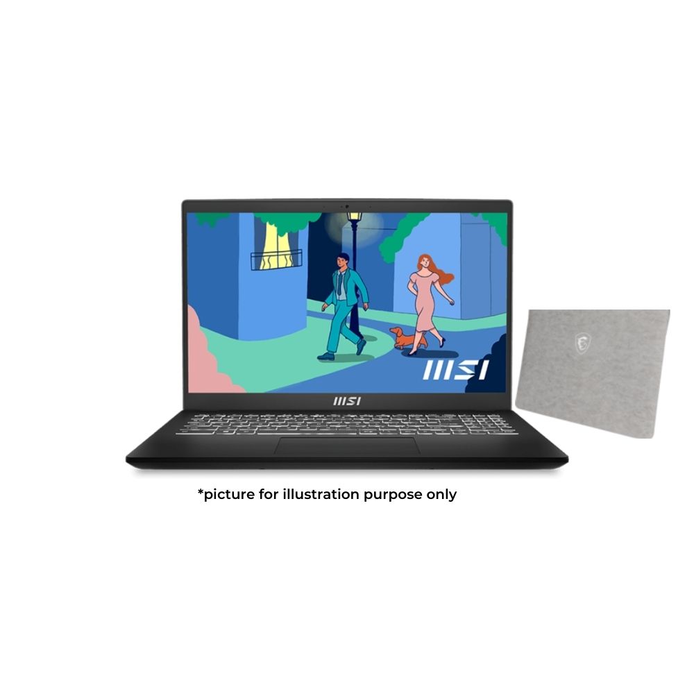 MSI Modern 15 B12M-065MY Classic Black Laptop | i5-1235U | 8GB RAM 512GB SSD | 15.6