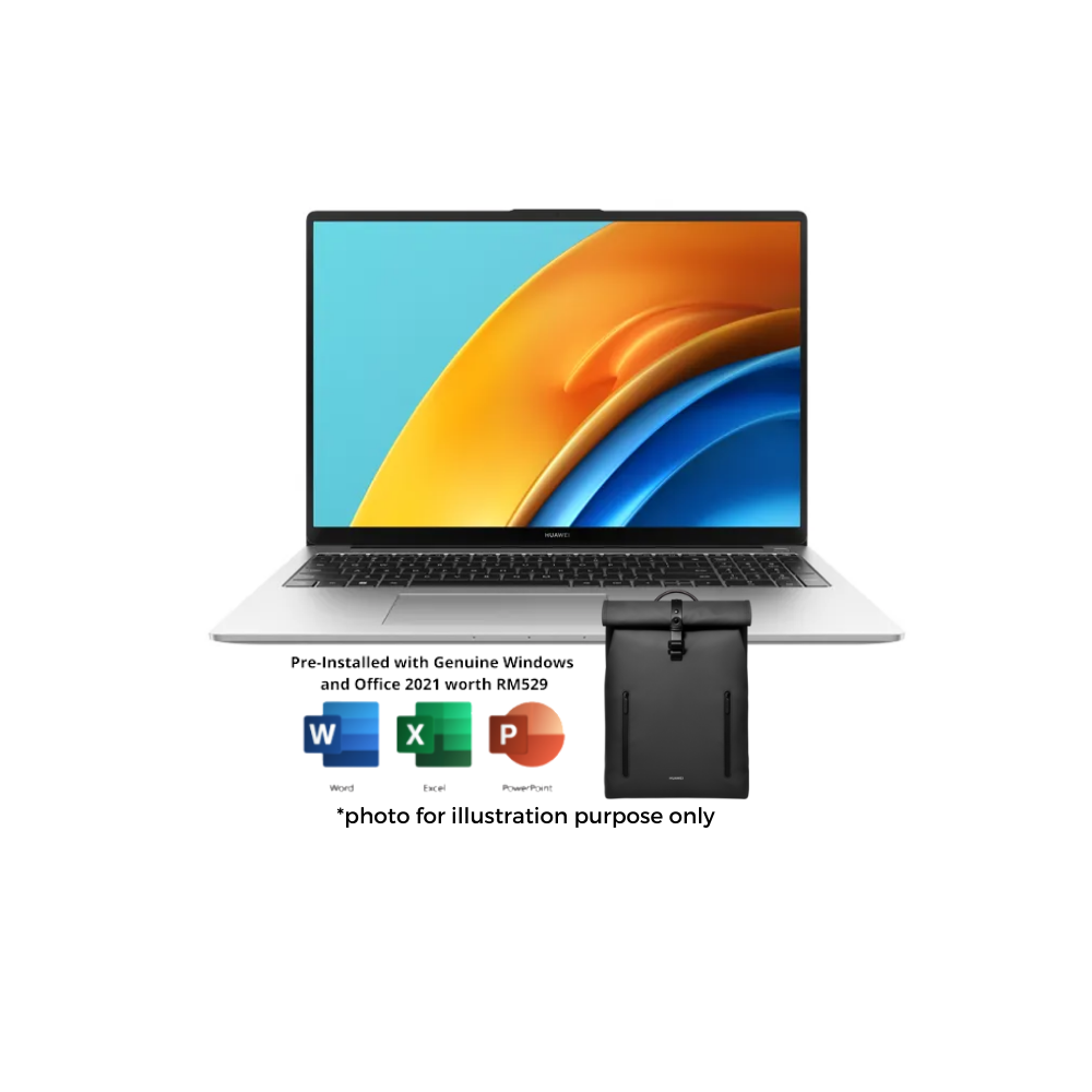Huawei MateBook D16 2022 Silver Laptop | i5 or i7 | 8GB or 16 GB RAM 512GB SSD | 16