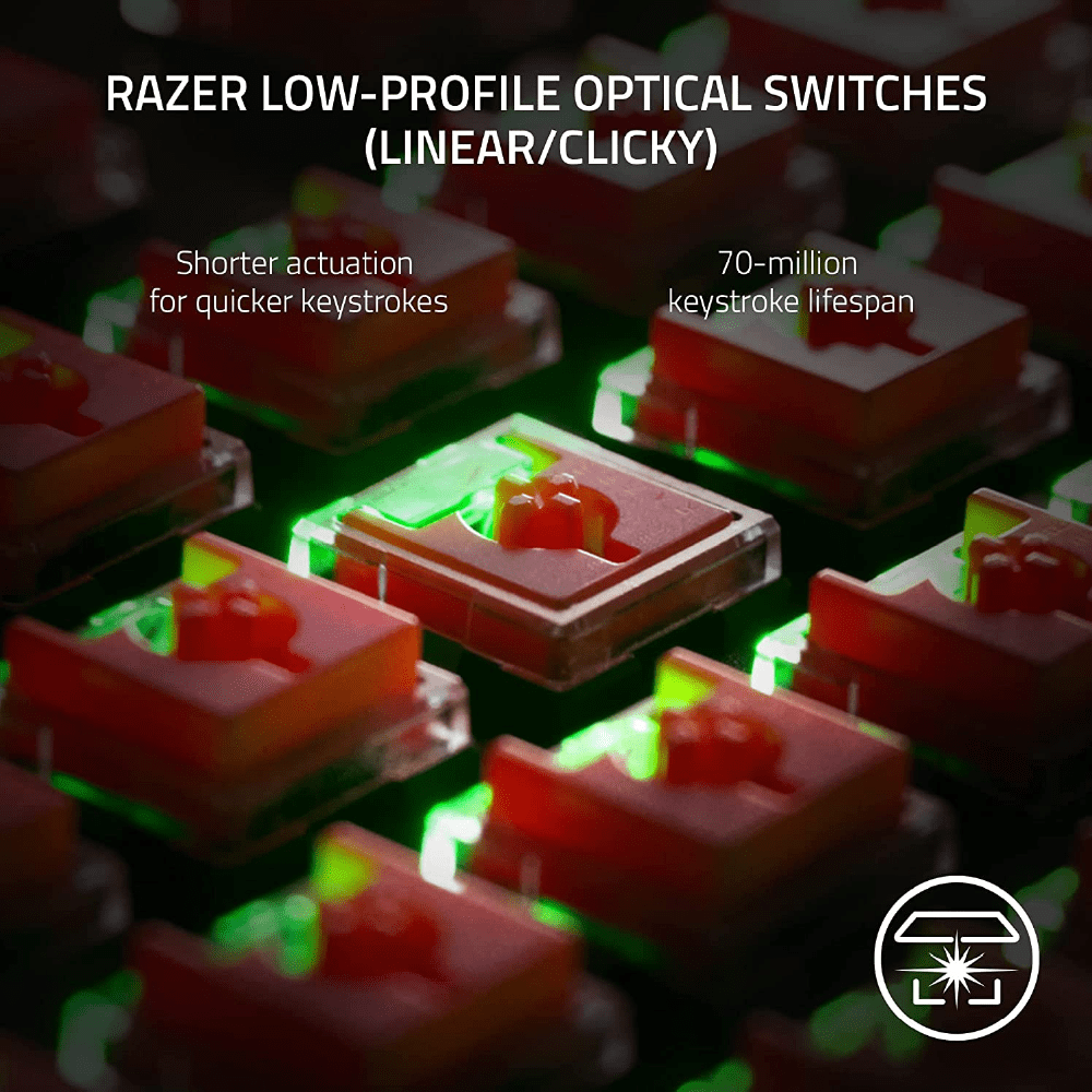 Razer DeathStalker V2 Pro Linear Wireless Low-Profile Optical Gaming Keyboard