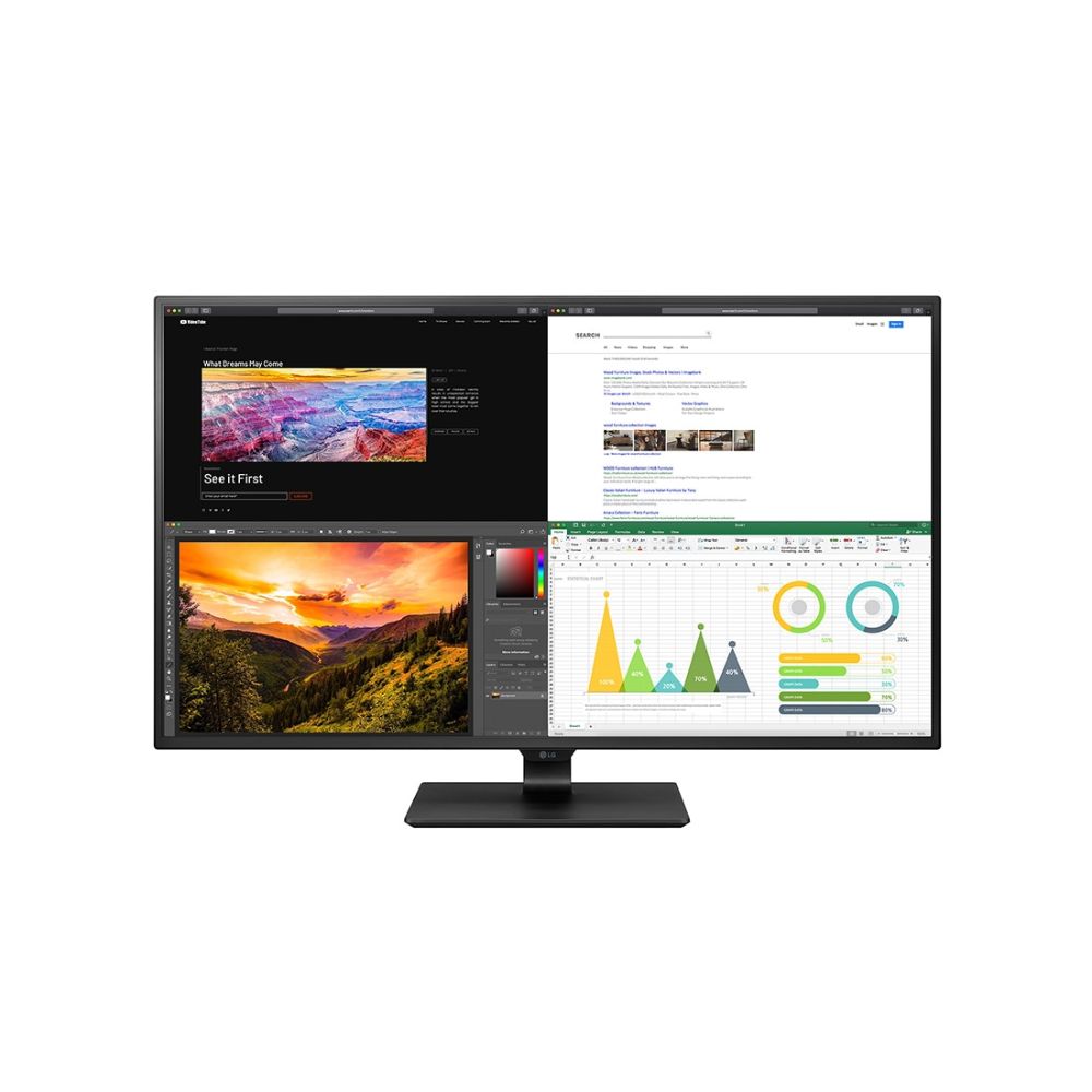 LG 43UN700 Monitor | 42.5" / 8ms / 4K UHD 3840x2160 | IPS | HDMI / DP / Type-C / USB Up & Downstream | Audio