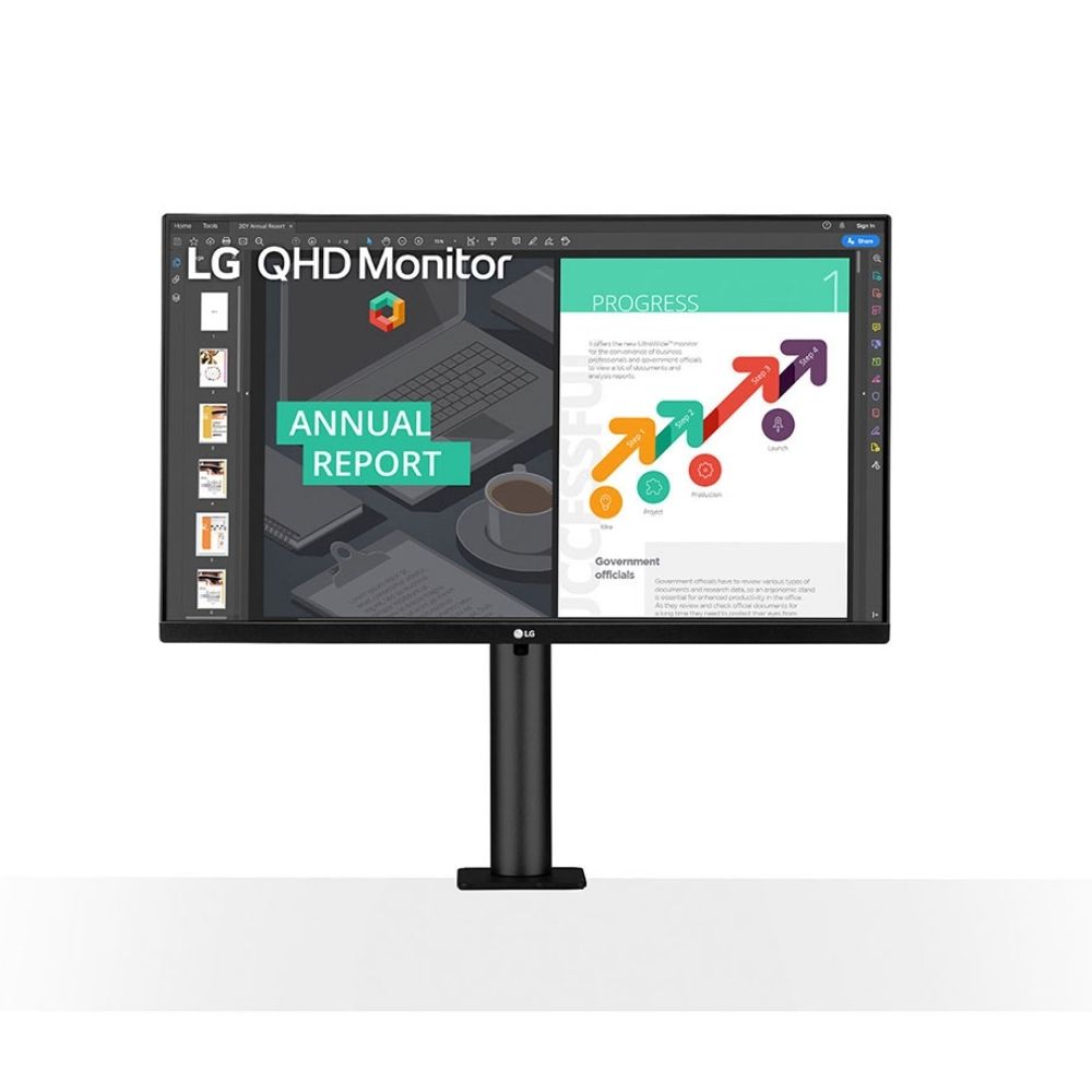 LG 27QN880-B Ergo Monitor | 27" / 5ms / QHD 2560x1440 | IPS | USB-C / HDMI / DP | Audio | Adjustable | 3 Years Warranty