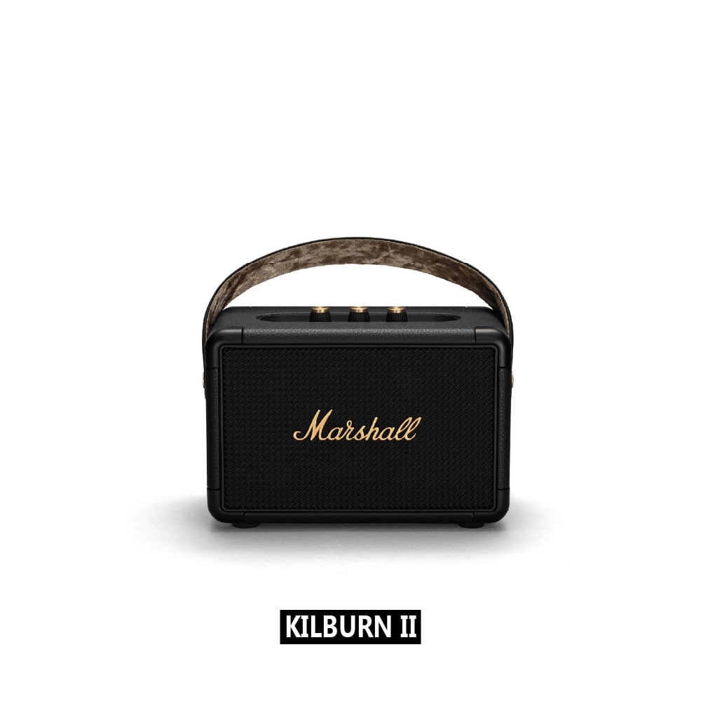 Marshall KILBURN II Portable Bluetooth Speaker (Black / Black & Brass) (1 Year Warranty)