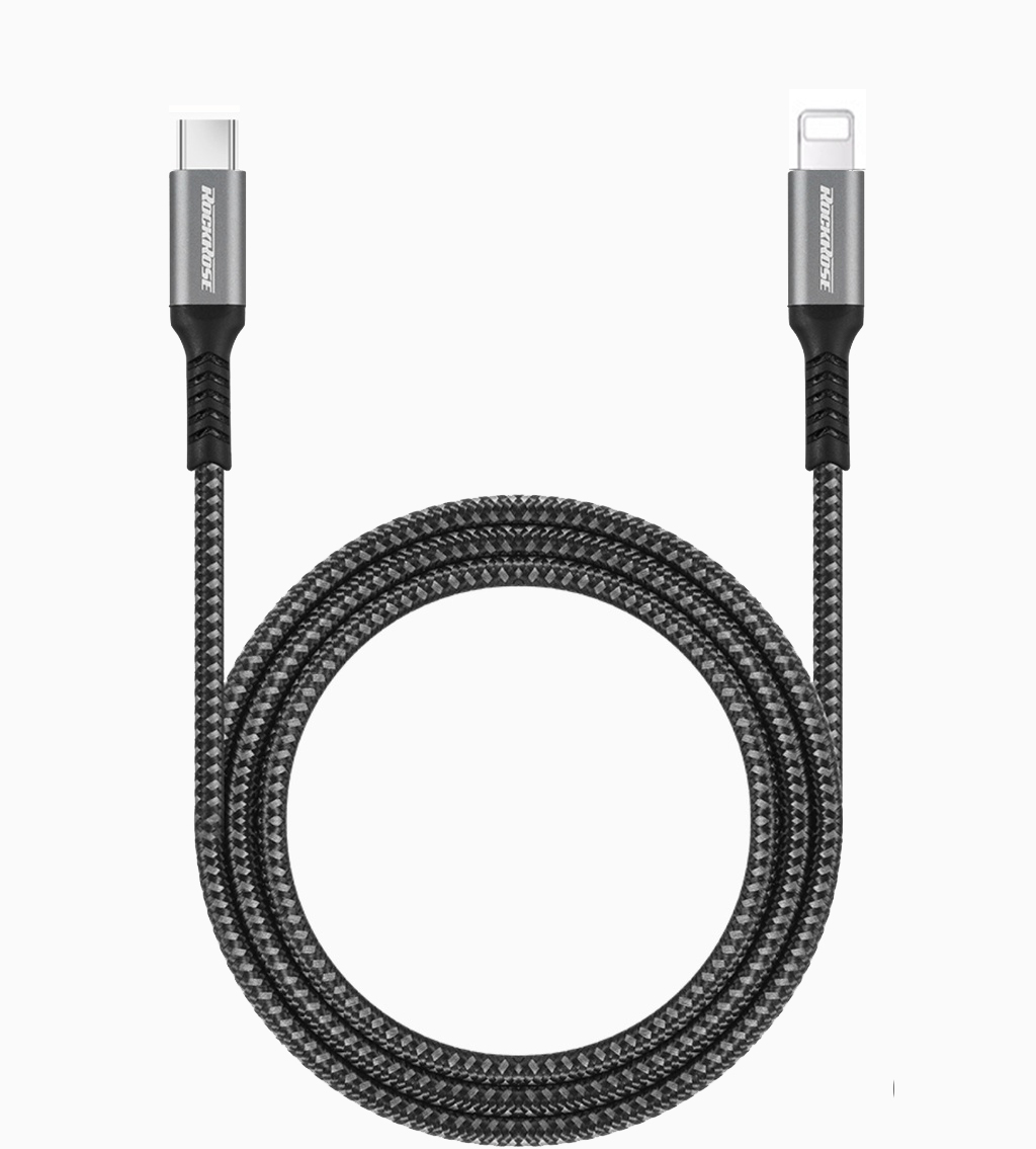 Rockrose Knight CL 1m USB-C to Lighting Cable Black