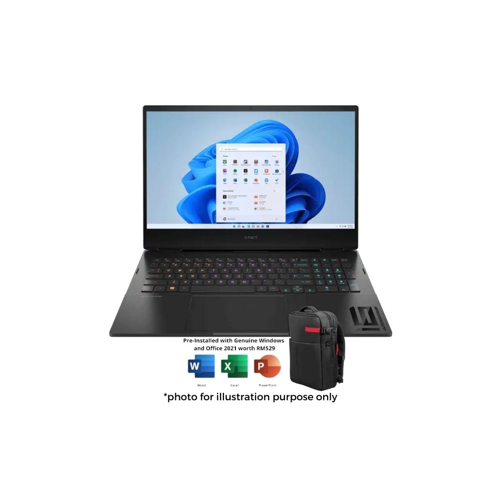 HP OMEN Gaming 16-k0034TX Laptop | i7-12700H | 16GB RAM 1TB SSD | RTX™3070TI | 16.1" QHD | 4-Z RGB | Bag | 2Y Warranty