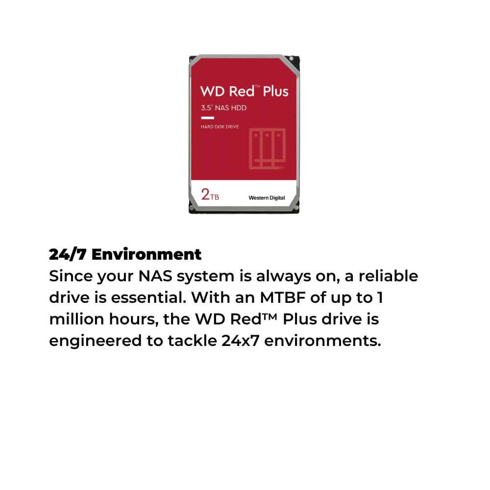 WD Red® Plus NAS Internal Hard Drive 3.5 HDD