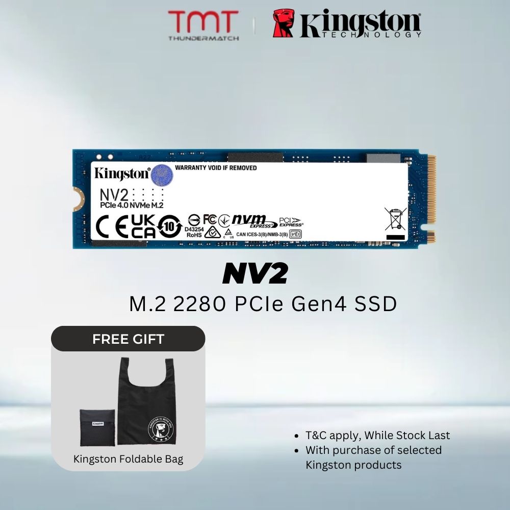 (FREE GIFT) Kingston NV2 M.2 2280 PCIe NVMe Gen4 SSD SNV2S