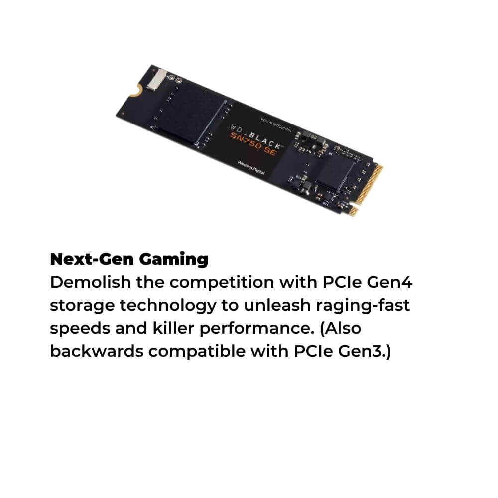 WD Black SN750 SE M.2 2280 PCIe NVMe SSD