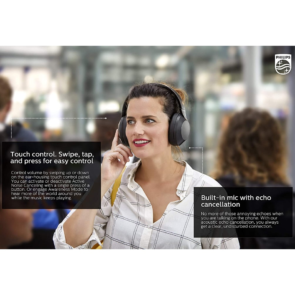 Philips TAPH805 ANC Bluetooth Wireless Over-Ear Headphones