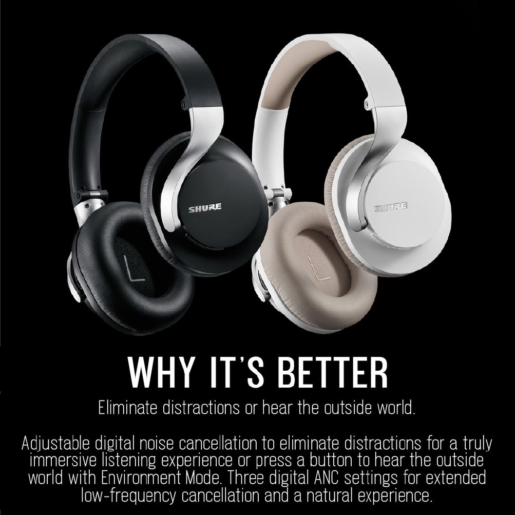 Shure AONIC 40 Wireless Noise Cancelling Over-ear Headphones